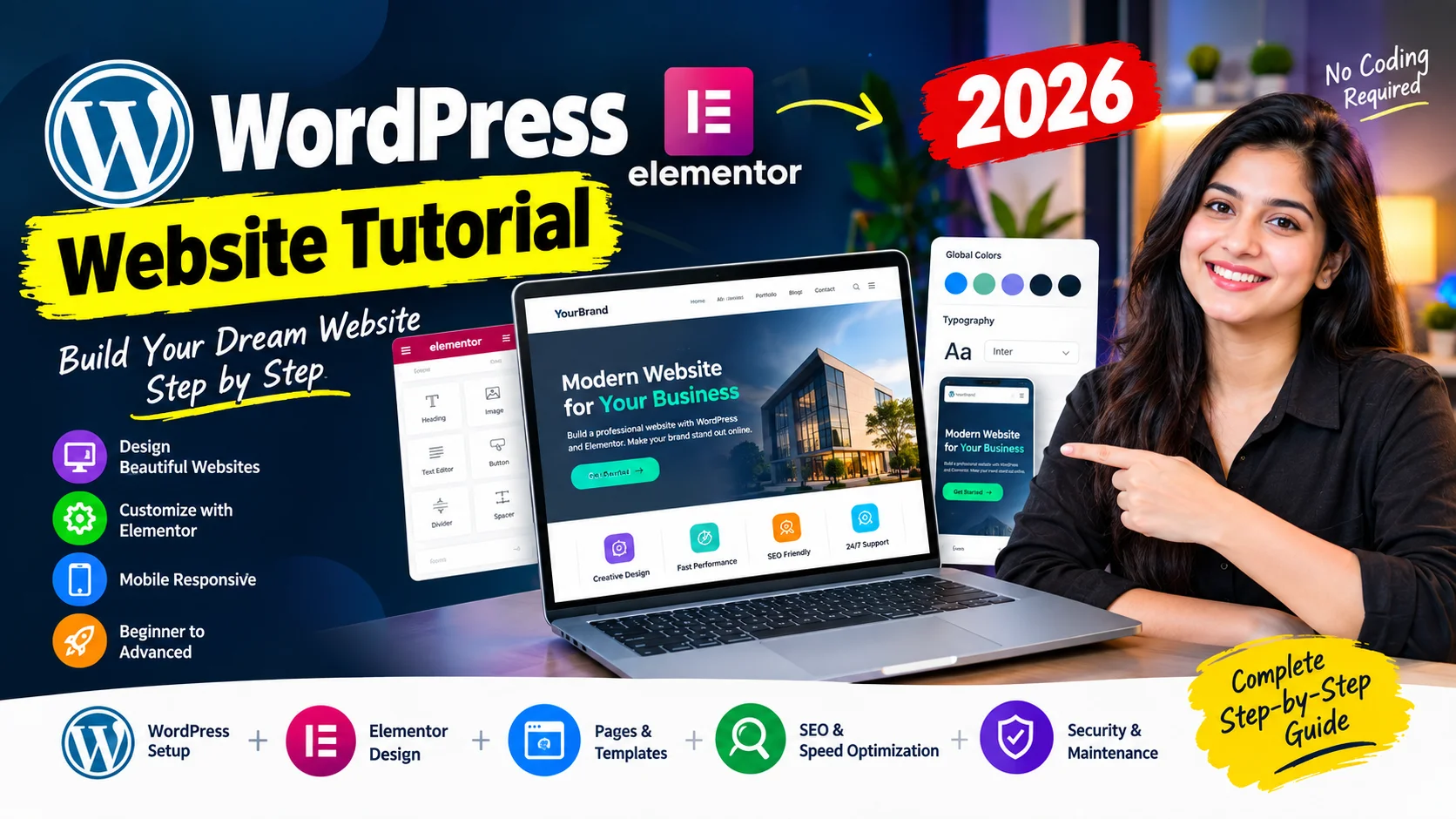 New CoursWordPress Website Design with Elementor – Complete Beginner to Advanced Coursee